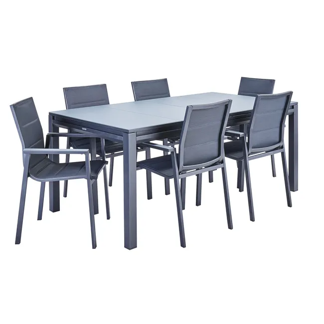 Tavolo da giardino allungabile in alluminio NATERIAL Odyssea II antracite 180/240x75x100cm