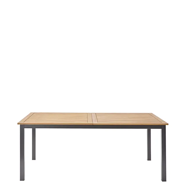 Tavolo da giardino allungabile Oris in alluminio e legno 180/240x75x100 cm