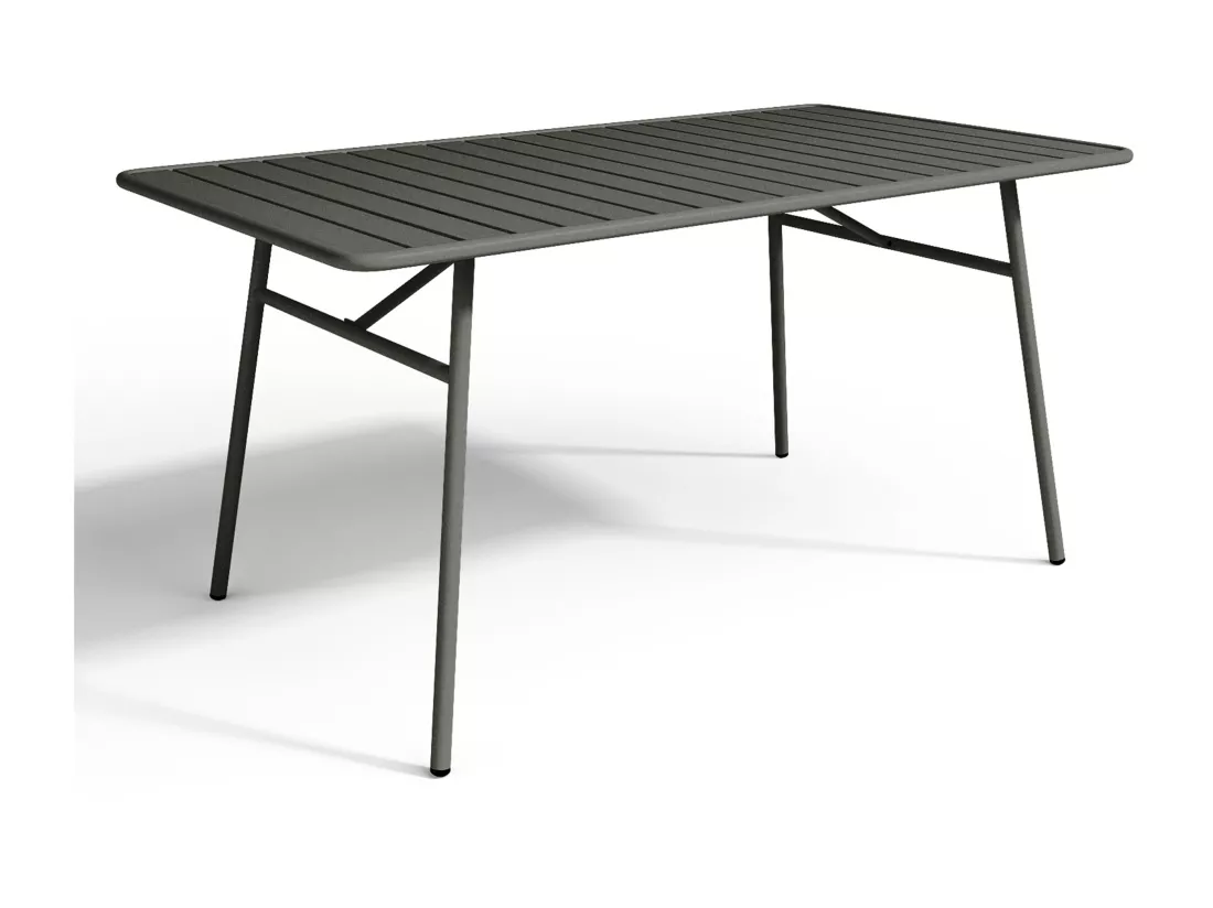 Tavolo da giardino in metallo L.160 cm Antracite - MIRMANDE