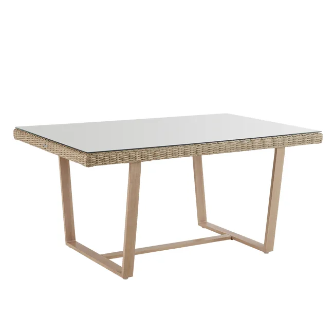 Tavolo da giardino Medena 100x200 cm beige Naterial
