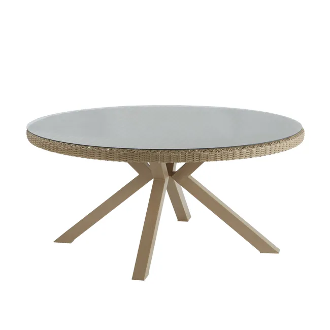 Tavolo da giardino Medena 160 cm alluminio beige Naterial
