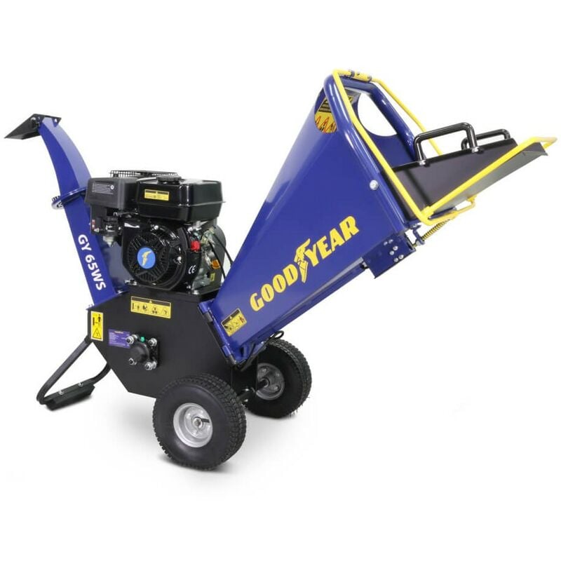 Trituratore termico 6,5HP Trinciarami Ø 10 cm Avviamento manuale Motore a benzina 196cm³ GOODYEAR